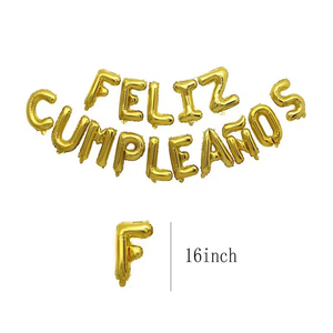 Set de Globos de Aluminio Personalizados con Diseño Popular en <span class=keywords><strong>Español</strong></span> para Decoración de Fiestas de Cumpleaños, Colgantes, con Soporte OEM - Product Image 2