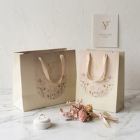 Boîte cadeau de mariage personnalisée en papier kraft biodégradable avec poignée en ruban, emballage de luxe pour les cadeaux et les marques haut de gamme