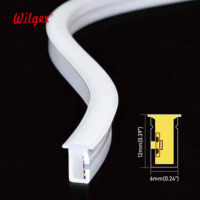 Nouveau néon LED flexible extérieur 6x12mm IP65 en silicone 12V/24V résistant aux UV et aux brumes salines, courant constant IC, garantie 5 ans