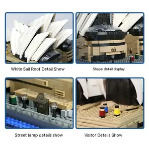 Creativo Mini Sydney <span class=keywords><strong>Opera</strong></span> House Building Block Set Plástico ABS <span class=keywords><strong>World</strong></span> Building Toy para niños Modelo Regalo para niños Australia - Product Image 3
