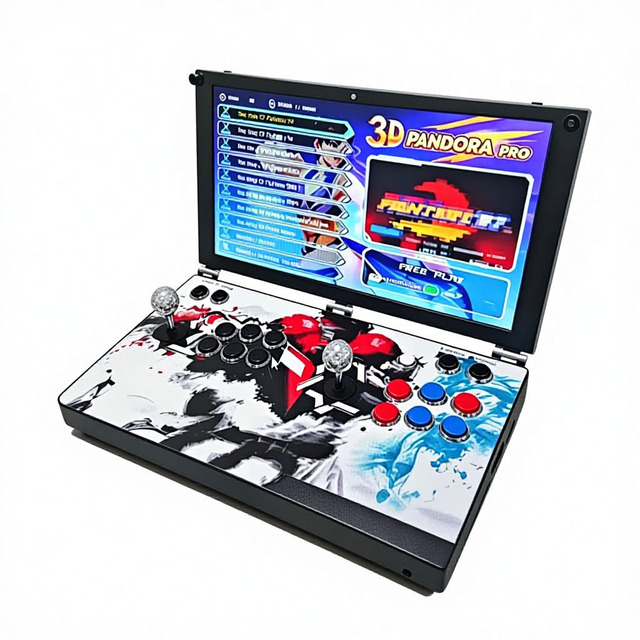 19 Inch Portable Folding Pandora Box Arcade Game Machine 26800 Games in 1 2 Player 3D Retro Fighting Console for Home Travel