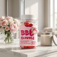 Gummies BBL Marque Blanche pour Sculpter les Hanches et Améliorer les Fesses, Saveur Pêche Luxe, 60 Unités, Soutien Courbes, Usine OEM ODM