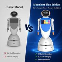 Nuevo Robot Guía Médico Changjingxin Moonlight Blue con Navegación SLAM, ABS de Alta Resistencia + PC, Motores Dobles para Hospital
