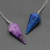 Pendentifs en Agate de Cristal Naturel en Gros pour la Guérison des Chakras, le Reiki, la Divination, la Radiesthésie, le Yoga et la Méditation – Pendule en Quartz