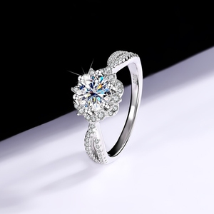 Anello di Lusso MuShan in Argento Sterling 925 con Diamante Moissanite, Anello di Fidanzamento Placcato Oro 18K, Brevetto MST - Product Image 5