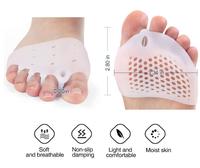 Coussinets d'oignon en gel et coussinets pour l'avant-pied Semelles confortables pour boule de pied Correcteur métatarsien Correcteur d'oignon