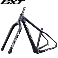 Cadre de vélo à pneus larges en carbone BXT New Snow, crochet arrière, espace arrière 190 mm, axe traversant, espace arrière 197 mm, pneus 26*4.8, cadre et fourche de vélo en carbone pour la neige