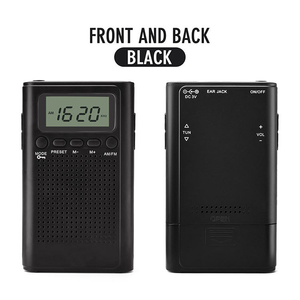 <span class=keywords><strong>Radio</strong></span> numérique portable mini AM/FM avec écran, meilleure réception, idéale pour la marche, le jogging, l'exercice, fonction horloge, piles AA - Product Image 3