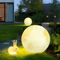Nicroムーンシェイプボールワイヤレス日光防水経路効果照明装飾屋外ガーデンライトソーラーパワーランタン