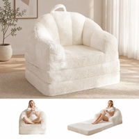 Canapé-lit pliable en tissu de luxe léger pour petits appartements - Fonction couchage - Idéal pour le bureau - Conception adaptée aux balcons