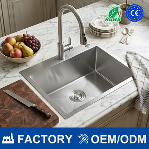 Évier de <span class=keywords><strong>cuisine</strong></span> en acier inoxydable 304 moderne à poser sous plan, à cuve unique, pour bar, en promotion - Product Image 1