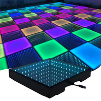 Plancher de danse LED DJ de haute qualité 15W RGBW IP55 étanche DMX512 activé par le son, installation facile, design matriciel portable pour scènes