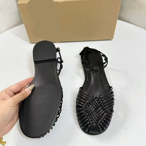 Z <strong>2026</strong> New Arrival Retro Round Toe Flat Roman <strong>Shoes</strong> PU Upper Woven Hollowed-out One-Strap <strong>Fashion</strong> <strong>Sandals</strong> All Seasons - Product Image 6