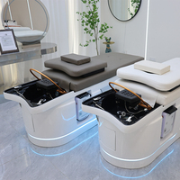 Lit de massage thaïlandais de haute qualité personnalisable avec chauffage automatique, bac à shampoing et massage du dos
