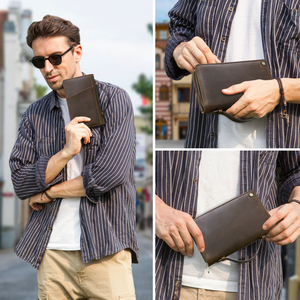 <strong>Family</strong> Travel <strong>Wallet</strong> Rfid <strong>Passport</strong> Holder Leather Anti-Lost <strong>Passport</strong> <strong>Wallet</strong> With Slot ForAirtag Mens Leather Clutch Phone <strong>Wallet</strong> - Product Image 6