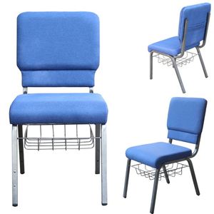 Sillas de Iglesia Modernas Acolchadas de Metal para Teatro, <span class=keywords><strong>Auditorio</strong></span>, Oración Musulmana, en Alquiler, Color Morado y Rojo - Product Image 3