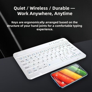Nuevo Teclado Inalámbrico Plegable de 7 Pulgadas, Teclas Silenciosas con Interruptor de Tijera, Diseño Ergonómico, Batería de Litio Recargable - Product Image 4
