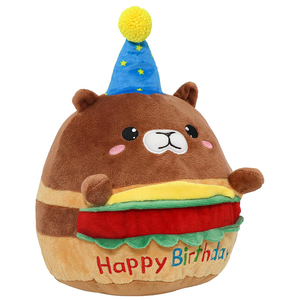 Peluche de Capibara Personalizado de Fábrica con Gorro de Hamburguesa, Juguete de Peluche Kawaii, Animal de Peluche con Sombrero de Cumpleaños, Regalos Suaves para Decoración del Hogar para Niños y Niñas - Product Image 1