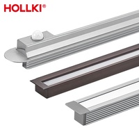 Lampu Kabinet Dapur Lemari Pakaian Ultra Tipis DC12V Aluminium Tersembunyi Dengan Saklar Sensor