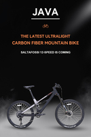 Vélo de montagne Java J Air Saltafossi 12 vitesses Shimano, cadre en carbone intégral, suspension intégrale, vélo adulte de haute qualité
