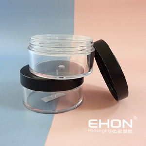 Wholesale White 30g Makeup <b>Empty</b> Cosmetic Loose Powder <b>Jar</b> ABS Plastic Cap with Transparent Bottle Packaging <b>Jar</b> - Product Image 3