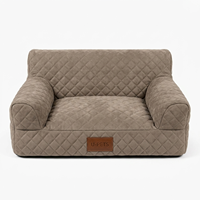 Canapé-lit matelassé de luxe pour animaux de compagnie, lit pour chien ou chat, simple ou double place, mobilier haut de gamme pour animaux, fabricant OEM ODM