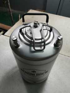 10L الفولاذ المقاوم للصدأ برميل صغير برميل كامل لكمة التجنيب السريع موصل مع قفل الكرة للبيرة القرنية القرنية - Product Image 2