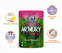 Sachet Doypack Mylar Personnalisé 3.5/7/14/28g Transparent Refermable Anti-odeur avec Fermeture Éclair Qualité Alimentaire 1/4 1/2 1oz Emballage Transparent