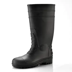 Waterproof Wellington PVC Rain Boots Wholesale Steel Toe Safety Gum Boots for Industry Fishing Men
