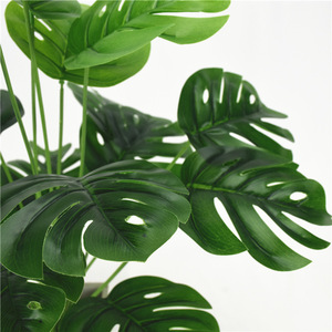 Plantas artificiales hojas de palma verde Monstera hogar jardín sala de estar dormitorio balcón decoración planta de plástico Tropical - Product Image 4