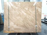 Dalle de marbre naturel beige crème à veinage continu pour projets muraux et de sols d'hôtels et villas