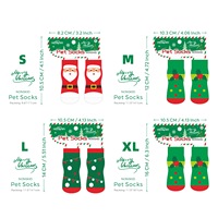 Chaussettes de Noël PAIPET pour chiens, lot de 4 chaussettes antidérapantes à motif de patte de Père Noël, bottes douces et chaudes pour petits chiens, vente en gros