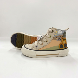 Wholesale <b>Kids</b> Vulcanized <b>Shoes</b> Vietnam Factory Mesh Upper Suede Overlay Rubber Outsole Hook Loop Lightweight OEM Sneakers - Product Image 1