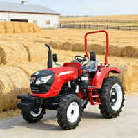 Livraison gratuite, mini tracteurs 4x4 pour l'agriculture, tracteur agricole de 50 CV avec chargeur frontal, boîte de vitesses et transmission par engrenages