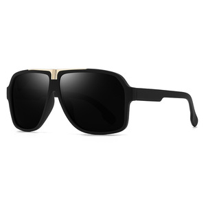 Fashion Sunglasses <b>Large</b> <b>Frame</b> Polarized UV400 Black PC <b>Frame</b> TAC Lens Outdoor Sports Driving Cycling - Product Image 1