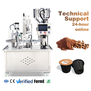 Máquina Automática para Llenar y Sellar Granos de Café, Máquina Empacadora de Cápsulas de Café Redondas Tipo K, Fabricante - Product Image 1
