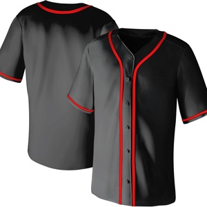 Chemises pour hommes à manches courtes, style hip-hop, sport, décontractées, boutonnées, uniformes, hip pop, hipster, maillots de baseball vierges - Product Image 5