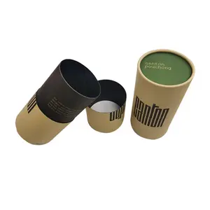 Le fabricant peut personnaliser des boîtes cadeaux cylindriques et rondes avec des couvercles en tube de papier kraft écologique. - Product Image 4