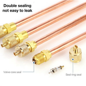 1/4 "หัวชาร์จวาล์วทองแดงเข้าถึงได้อุปกรณ์ทำความเย็นมืออะไหล่เครื่องปรับอากาศ - Product Image 6