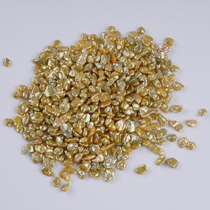 Perles Keshi naturelles irrégulières baroques en argent brisé, or et blanc, pour bijoux DIY, perles sauvages colorées assorties - Product Image 2