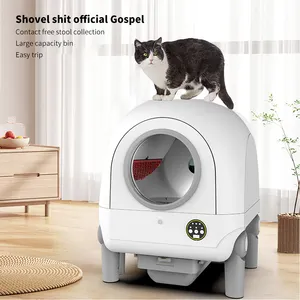 Bac à litière pour chat extra large auto-nettoyant intelligent inclus pour plusieurs chats