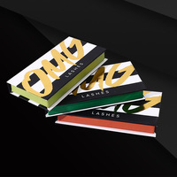 Boîtes à cils en carton haut de gamme couleur douce pour cils entiers, petites boîtes d'emballage rectangulaires en carton avec miroir intégré
