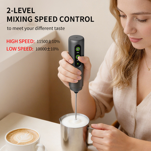 Espumador de Leche Eléctrico Recargable de 2 Velocidades y 2 Varillas, Mini Espumador de Leche de Viaje para Cocina, Cafetería, Oficina, Aire Libre, Regalos - Product Image 5