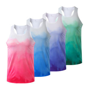 Débardeurs de sport à séchage rapide personnalisés 100% polyester, gilets sans manches pour marathon, débardeurs de course pour hommes - Product Image 5