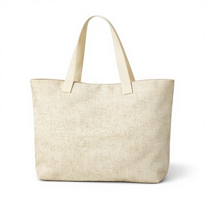 COTTON VOYAGE <b>Large</b> Cotton Beach Canvas Fashion Women's Tote <b>Bag</b> with Shoulder Length Handle and Custom Print - Product Image 5