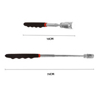 Outil de ramassage magnétique télescopique avec lumière LED, tige de ramassage magnétique extensible puissante pour la réparation automobile