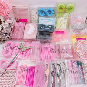 Label privé marque propre cils outils fournisseur cils brosses bandes ventilateur bain cils mousse nettoyant Kits outils d'extension de cils - Product Image 5