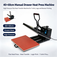 Nouvelle presse à chaud manuelle à haute pression 40*60cm pour l'impression de t-shirts, d'étiquettes, de logos et de bannières