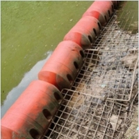 Bouée flottante de déchets à deux lobes en maille pour barrage de centrale hydroélectrique, barrière flottante, flotteurs de tuyaux en plastique, bouée de signalisation
