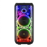 Enceinte portable Bluetooth 20W avec LED RGB, boombox, micro sans fil, télécommande et fonction TWS pour karaoké extérieur et soirées à domicile